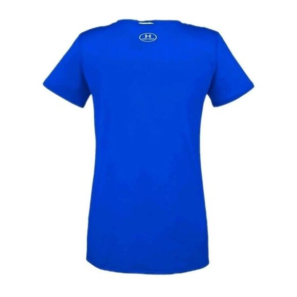 Under Armour UA Locker Tee T-Shirt Royal Blue Loose Fit Womens Size 2XL New - Picture 2 of 3
